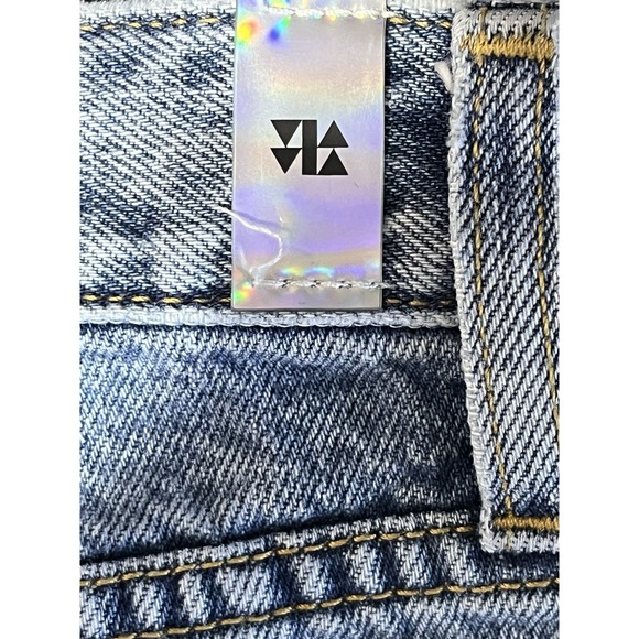 VIAVIA Made in Italy 100% Cotton Wide Leg Jeans Blue Size 25 - Picture 13 of 14